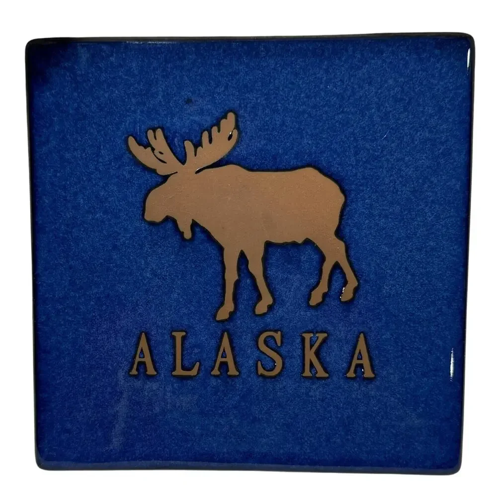 Alaska Moose Tile Trivet 6”